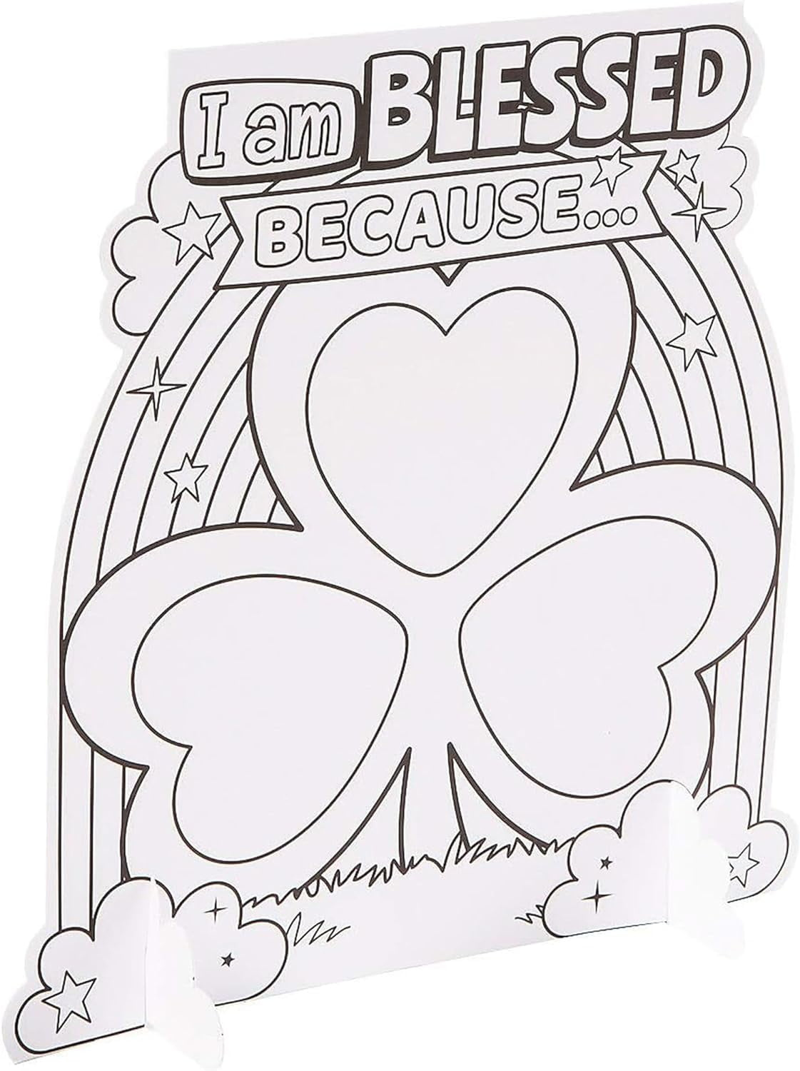 Fun Express  Pieces Color Your Own Blessings Shamrocks, St