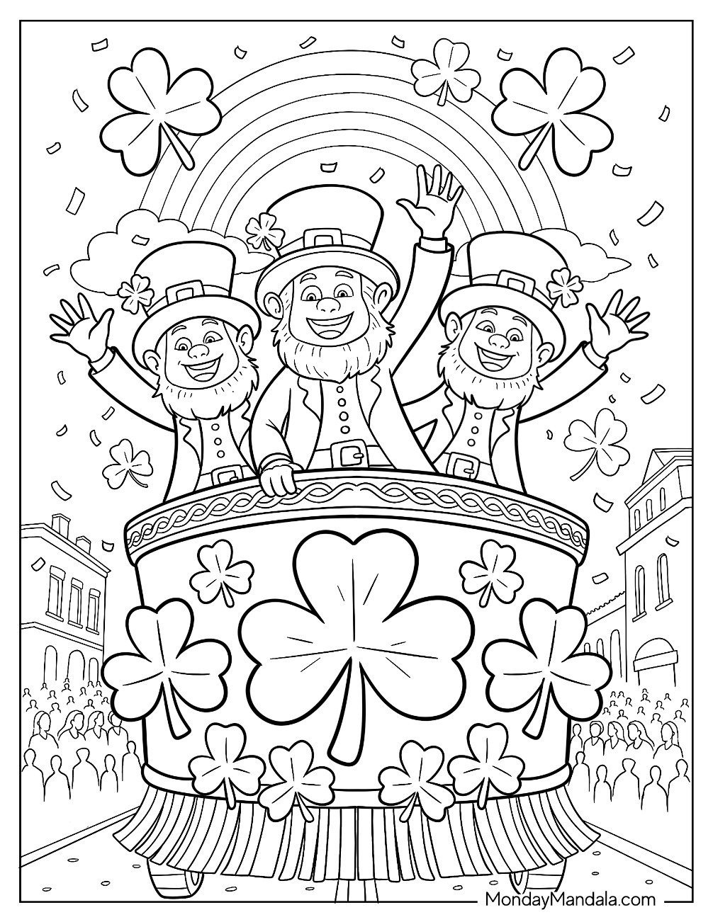 Leprechaun Coloring Pages (Free PDF Printables)