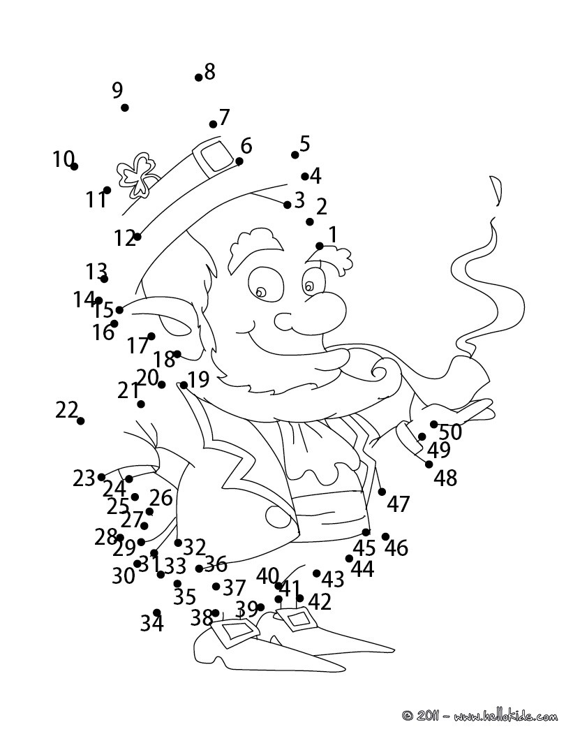 Leprechaun hat and beard coloring pages - Hellokids