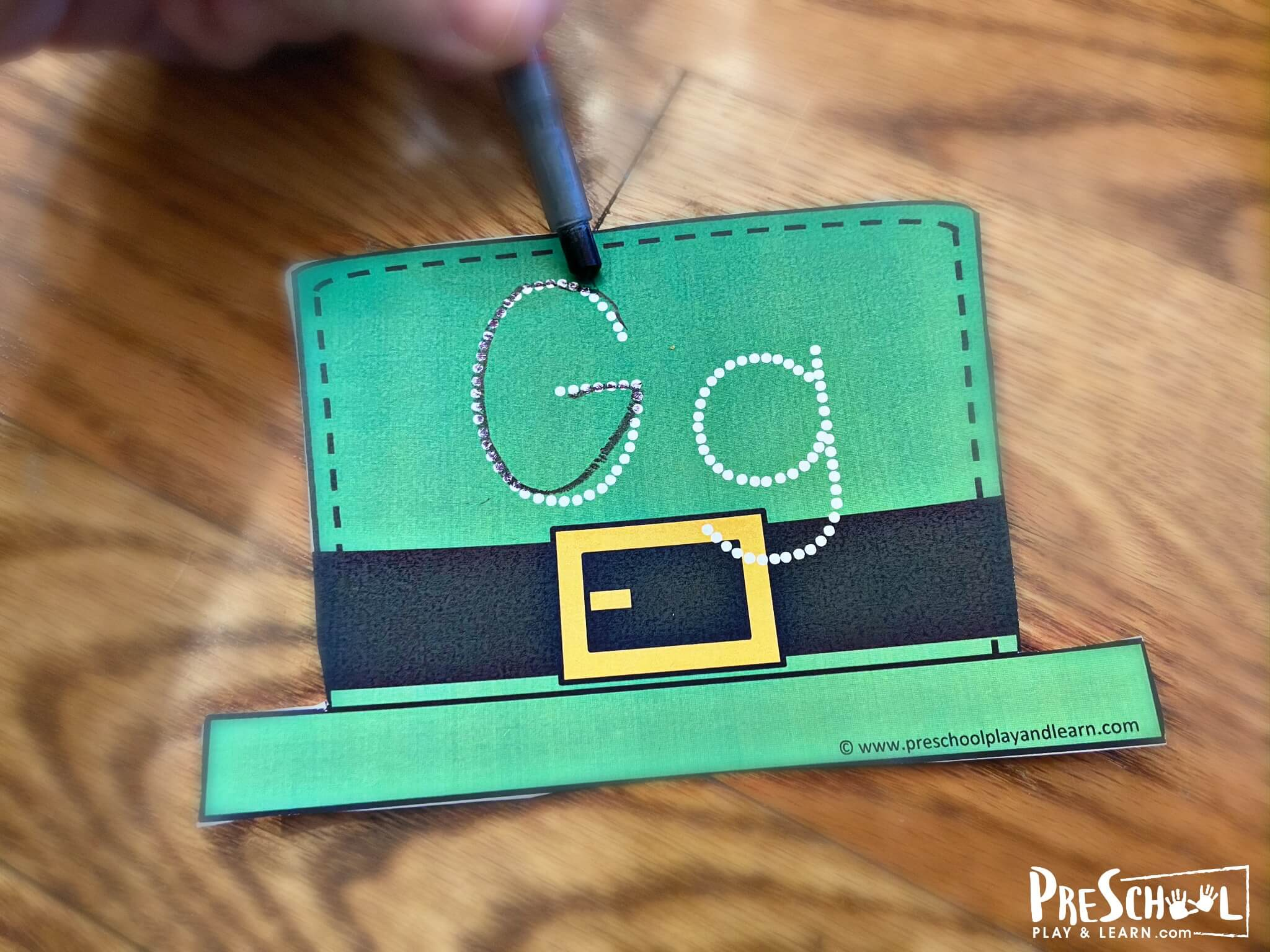 🍀 Leprechaun Hat Letter Tracing with FREE Printable