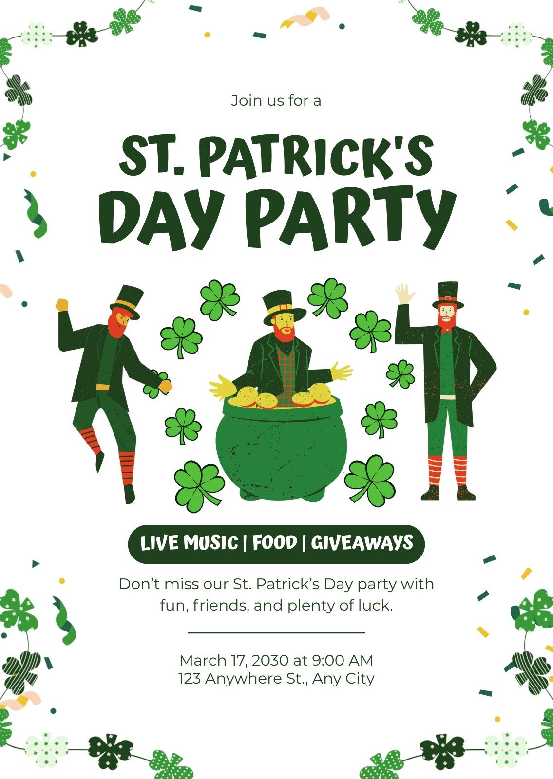 Page  - Free and customizable st patricks templates