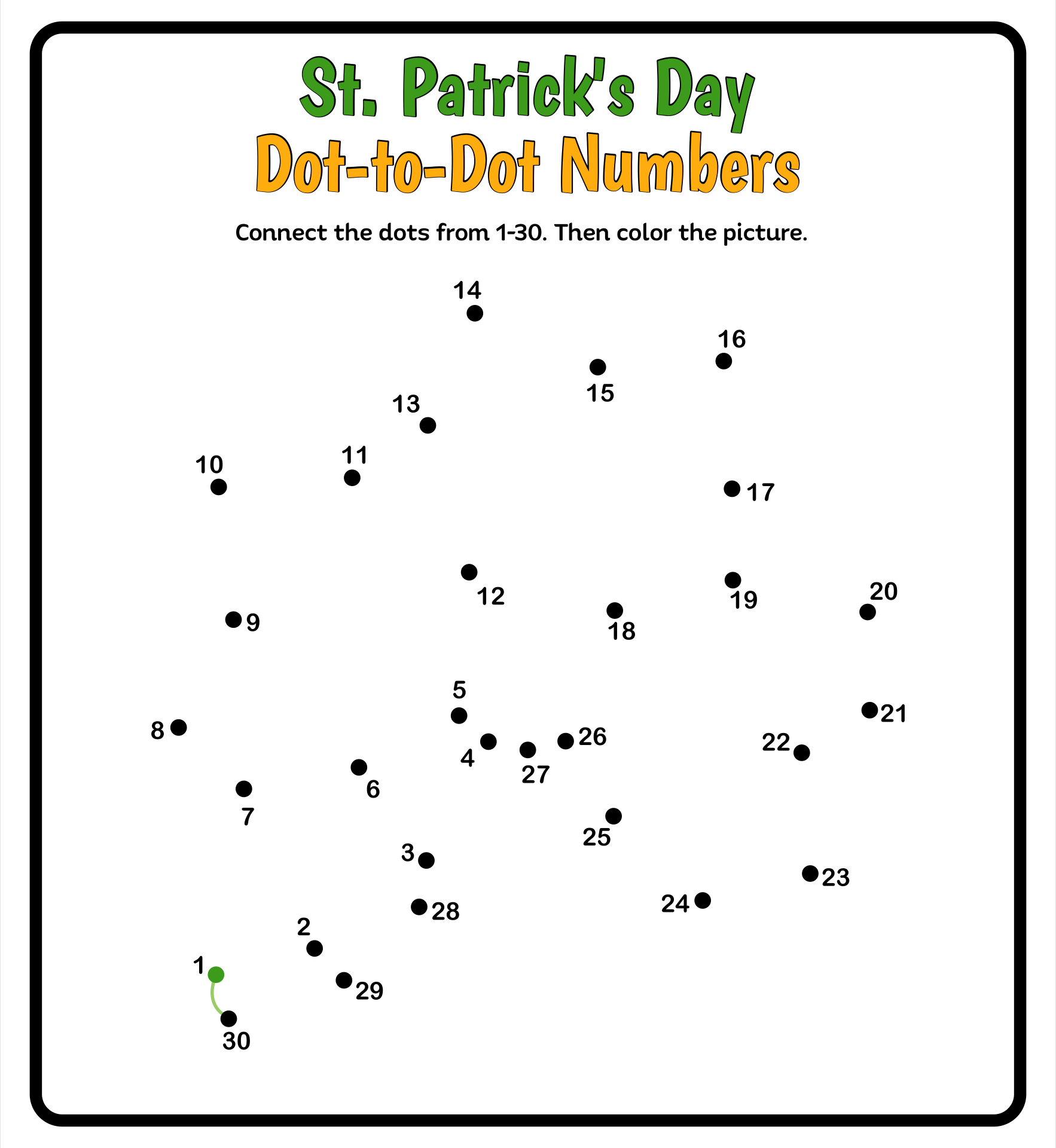 Shamrock Dot To Dot -  Free PDF Printables  Printablee
