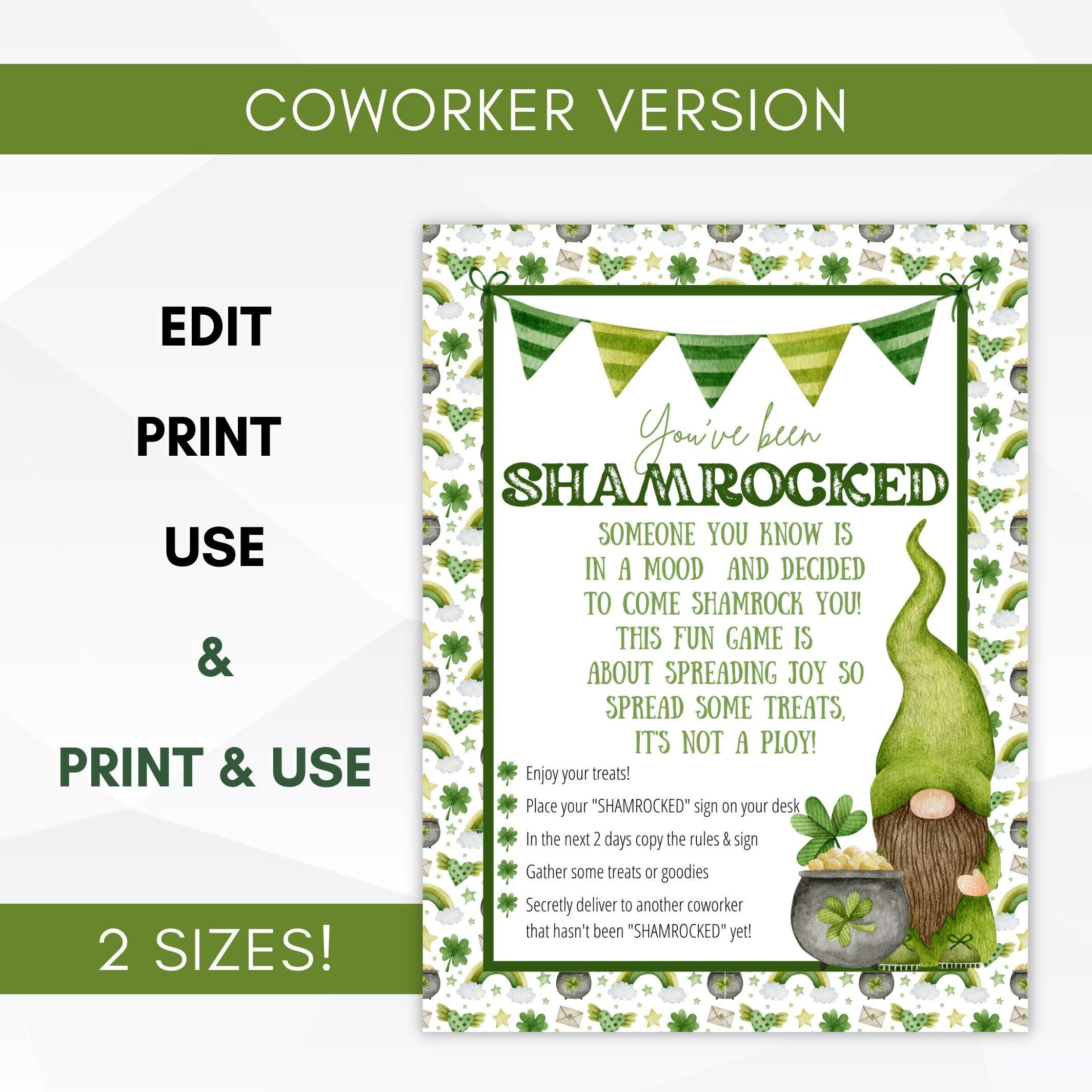 Shamrocked Coworker Office St Patrick