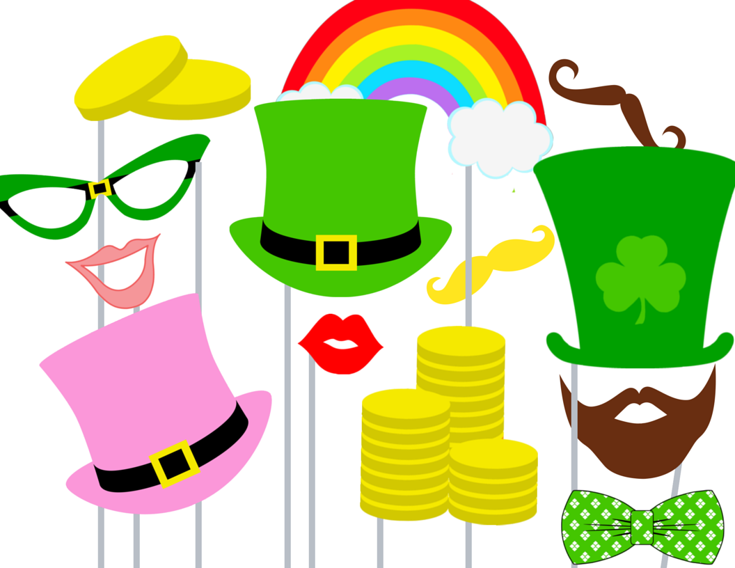 St Patrick Photo booth Props, saint patrick - Magical Printable