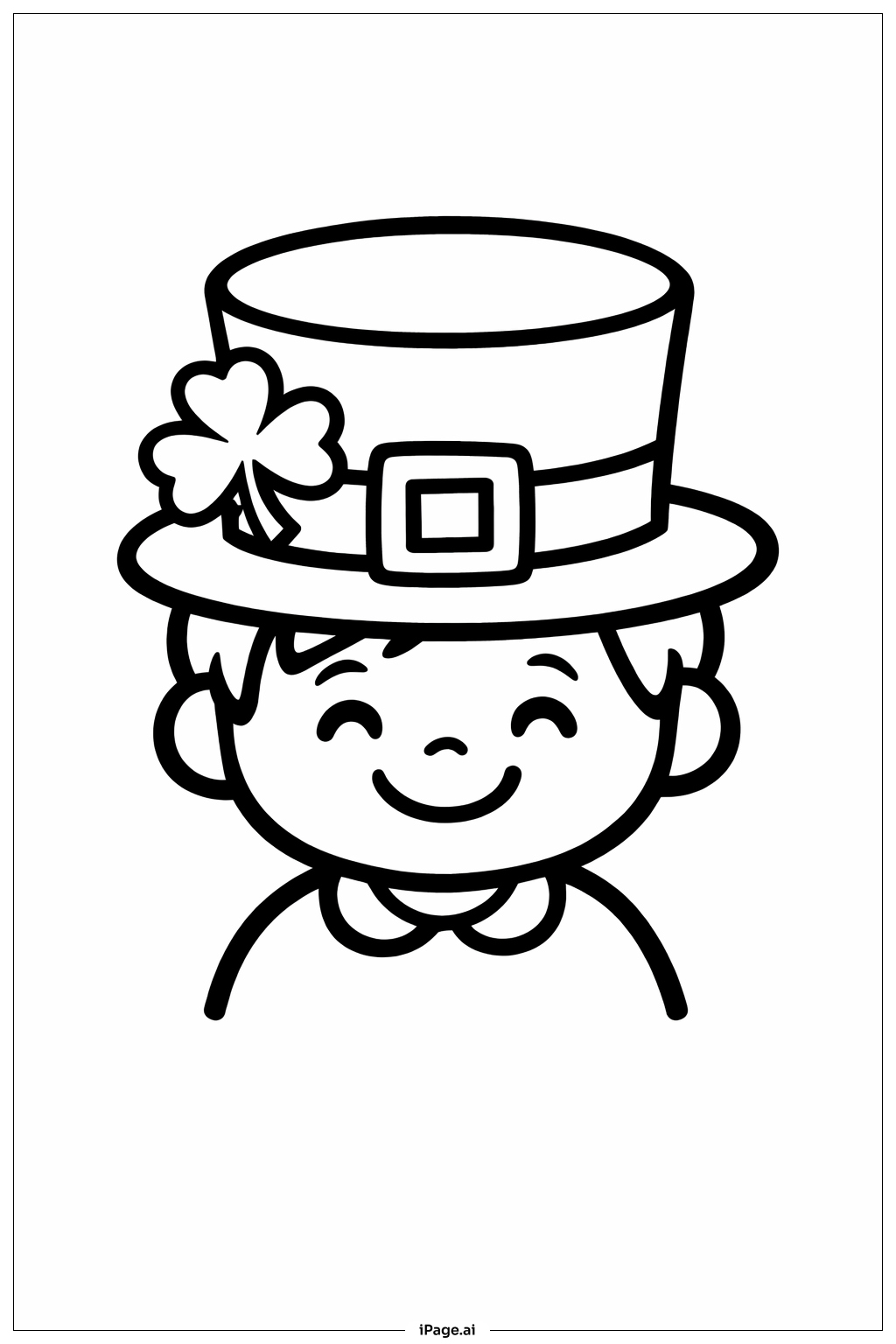 St Patrick s Day Boy With Hat Coloring Page (Free PDF&PNG Printable)
